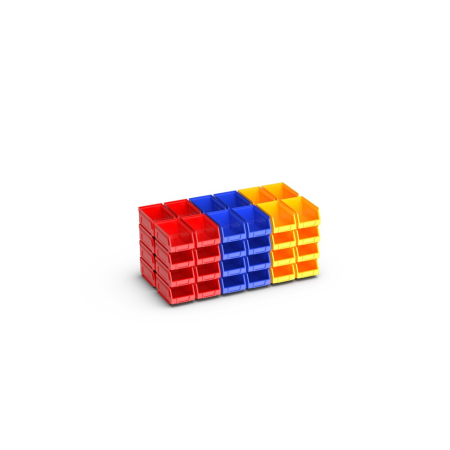 Plastic bin kit (2002) (pack of 48) - WxDxH: 103x165x83mm - mixed colours