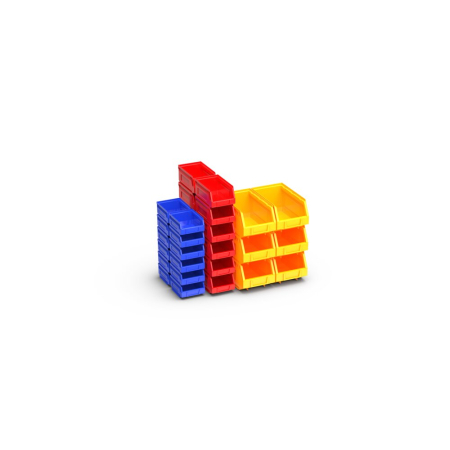 Plastic bin kit (mixed) (pack of 30) - mixed colours