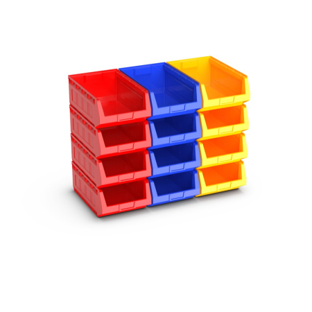 Plastic bin kit (2005) (pack of 12) - mixed colours