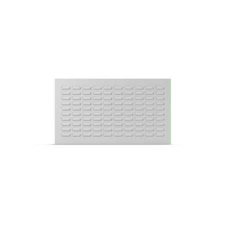 Louvred rear frame panel WxDxH: 848x36x480mm - RAL 7035