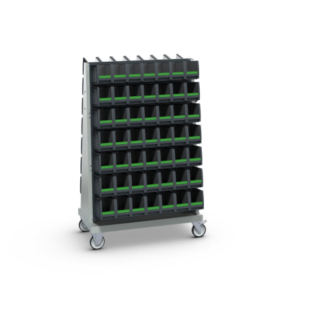 perfo panel trolley HD kit (6 louvre) with 98x bottBox kit WxDxH: 1000x650x1600mm