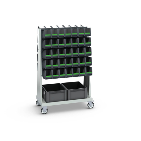 perfo panel trolley HD kit (4 louvre) with 72x bottBox kit WxDxH: 1000x650x1600mm