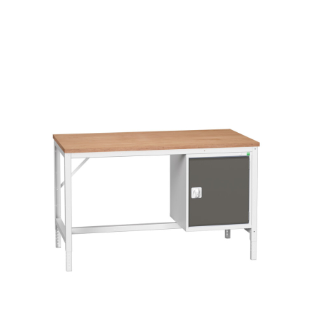 verso framework bench (multiplex) adj height with cupboard WxDxH: 1500x800x780-930mm