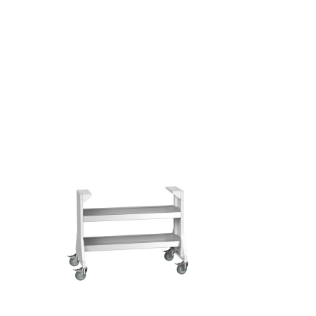 cubio cupboard rack (mobile) with 2x trays - WxDxH: 1050x600x925mm - RAL 7035