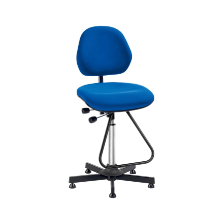 Industrial chair fabric (adjustable height 670-930) - WxDxH: 560x560x1390mm - blue