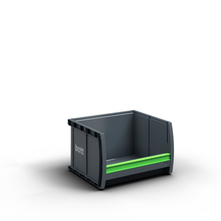bottBox L2X with label clip WxDxH: 264x227x165mm - plastic RAL 7016