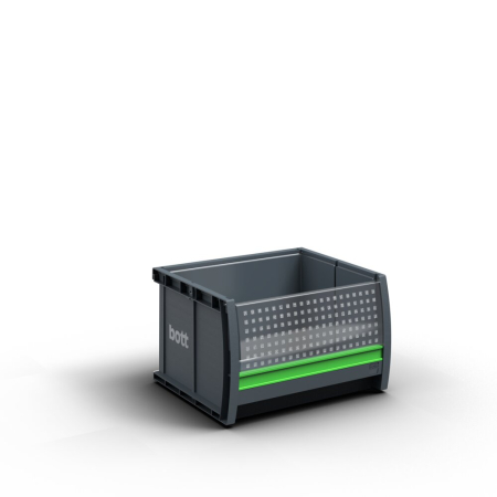 bottBox L2X with window and label clip - WxDxH: 264x227x165mm - plastic RAL 7016