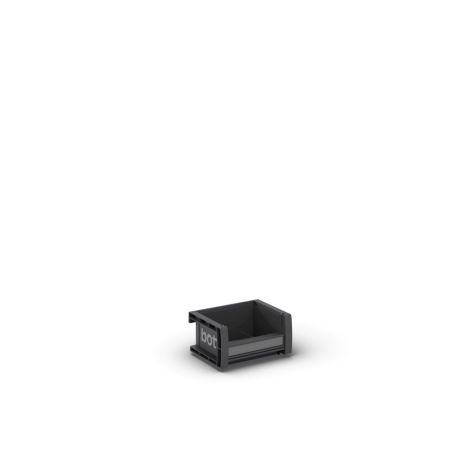 bottBox M1 ESD with label clip WxDxH: 130x100x65mm - plastic black ESD
