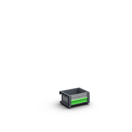 bottBox M1 with window (48 pack) and label clip - WxDxH: 130x100x65mm - plastic RAL 7016
