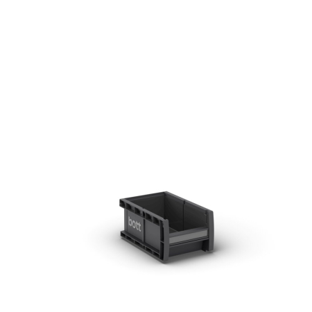 bottBox M2 ESD with label clip WxDxH: 130x198x90mm - plastic black ESD