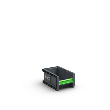 bottBox M2 with label clip WxDxH: 130x198x90mm - plastic RAL 7016