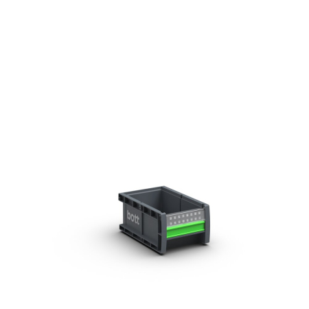 bottBox M2 with window (36 pack) and label clip - WxDxH: 130x198x90mm - plastic RAL 7016