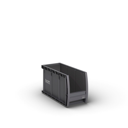 bottBox M3 ESD with label clip WxDxH: 130x298x165mm - plastic black ESD