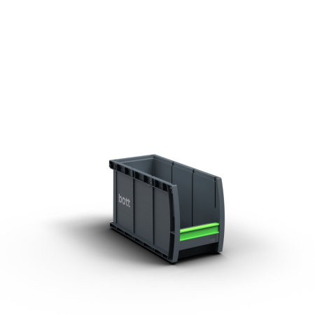 bottBox M3 with label clip WxDxH: 130x298x165mm - plastic RAL 7016