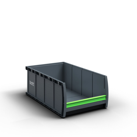 bottBox L4X with label clip WxDxH: 264x451x165mm - plastic RAL 7016