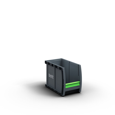 bottBox M2X with label clip (pack of 24) WxDxH: 130x227x165mm - plastic RAL 7016