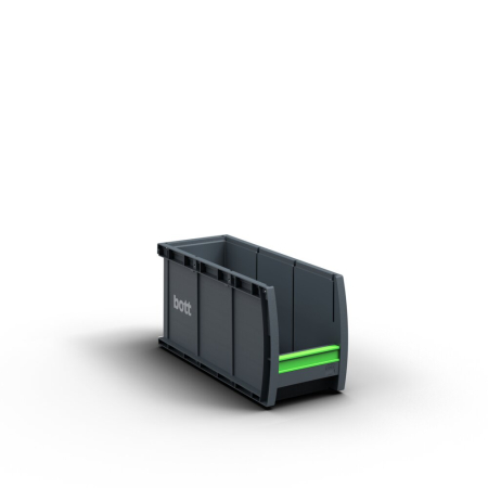 bottBox M3X with label clip WxDxH: 130x339x165mm - plastic RAL 7016