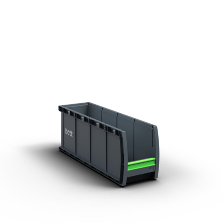 bottBox M4X with label clip WxDxH: 130x451x165mm - plastic RAL 7016
