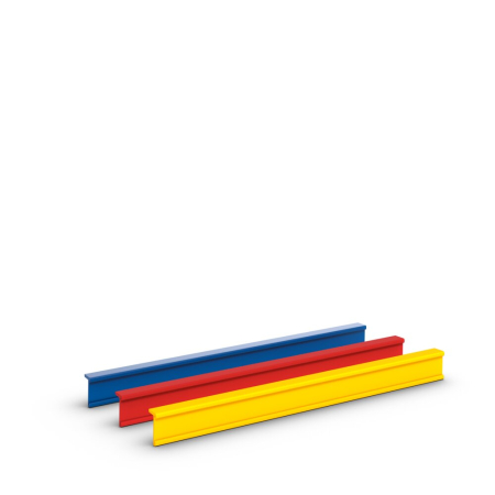 bottBox label holder L kit (pack of 36) 12 x red/12 x yellow/12 x blue - WxDxH: 237x11x20mm - plastic / RAL 1023 /5010 /3001