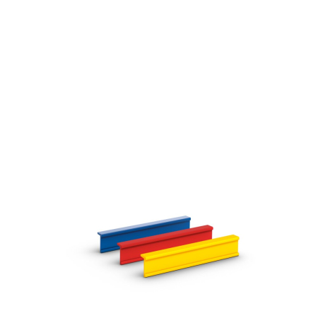 bottBox label holder M (pack of 36) 12 x red/12 x yellow/12 x blue - WxDxH: 103x11x20mm - plastic / RAL 1023 /5010 /3001