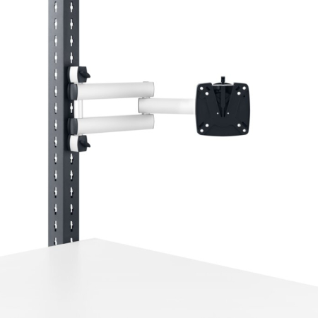 Monitor holder &amp; swivel arm with vesa 75/100 fixing pattern - WxDxH: 130x500x130mm - anodised aluminium