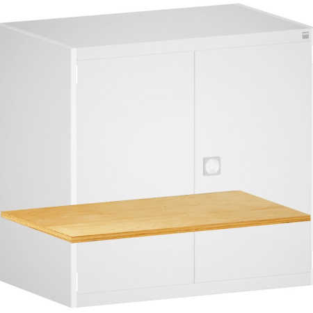 cubio cupboard shelf kit (multiplex) for use as internal worktop / shelf - WxDxH: 1300x650x25mm - brown - natural wood