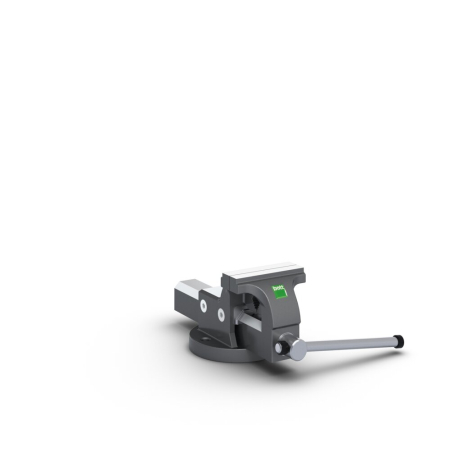 bott vice (120W jaw) with integral welded pipe jaws - Jaw Width 120mm - RAL 7016