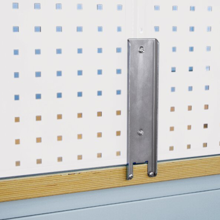 Bench panel support bracket WxDxH: 60x40x930mm - RAL 7035