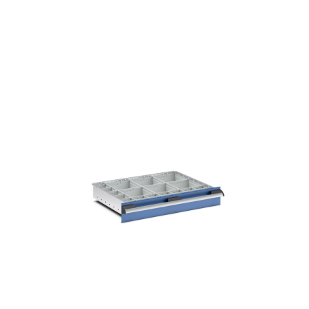 cubio plastic box divider kit 24 compartment - WxDxH: 650x525x100mm - plastic / RAL 7035