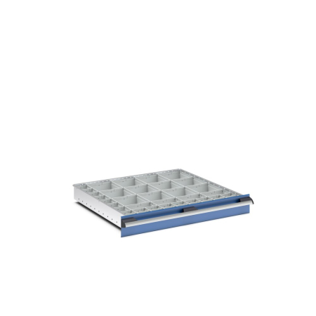 cubio plastic box divider kit 41 compartment - WxDxH: 800x750x100mm - plastic / RAL 7035
