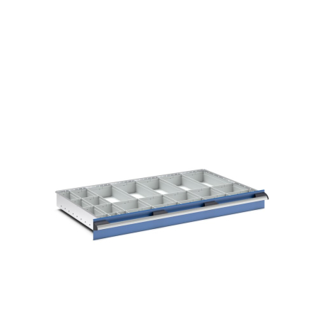 cubio plastic box divider kit 24 compartment - WxDxH: 1050x650x100mm - plastic / RAL 7035