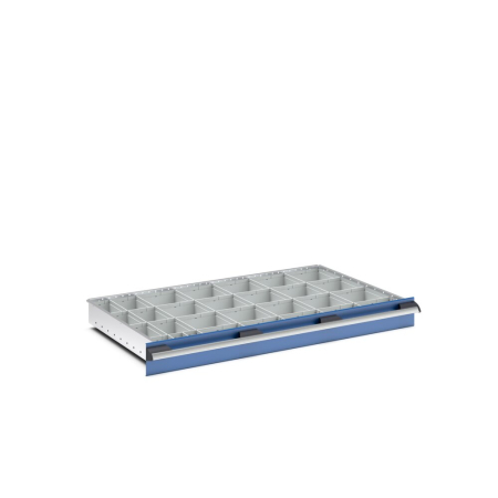 cubio plastic box divider kit 29 compartment - WxDxH: 1050x650x100mm - plastic / RAL 7035