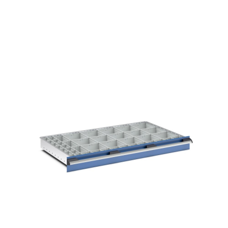 cubio plastic box divider kit 43 compartment - WxDxH: 1050x650x100mm - plastic / RAL 7035