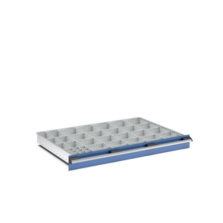 cubio plastic box divider kit 40 compartment - WxDxH: 1050x750x100mm - plastic / RAL 7035