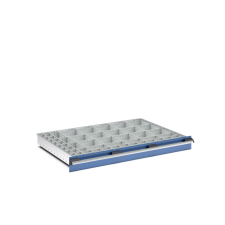 cubio plastic box divider kit 64 compartment - WxDxH: 1050x750x100mm - plastic / RAL 7035