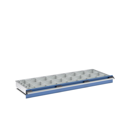 cubio plastic box divider kit 31 compartment - WxDxH: 1300x525x100mm - plastic / RAL 7035