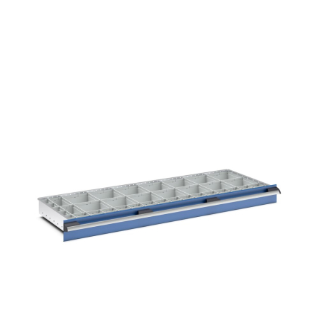 cubio plastic box divider kit 52 compartment - WxDxH: 1300x525x100mm - plastic / RAL 7035
