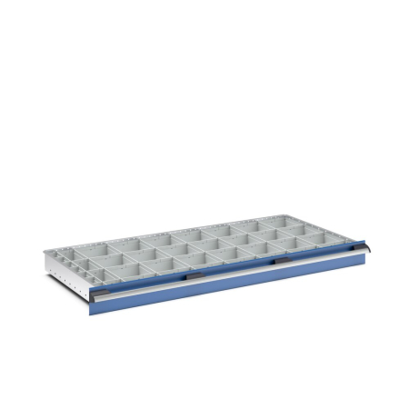 cubio plastic box divider kit 39 compartment - WxDxH: 1300x650x100mm - plastic / RAL 7035