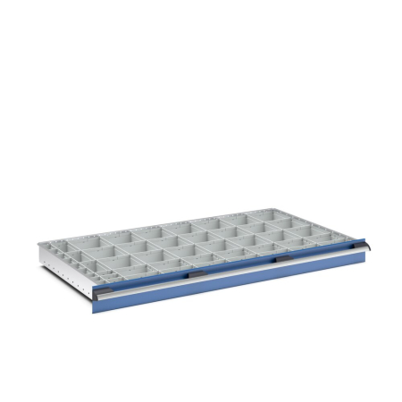 cubio plastic box divider kit 50 compartment - WxDxH: 1300x750x100mm - plastic / RAL 7035