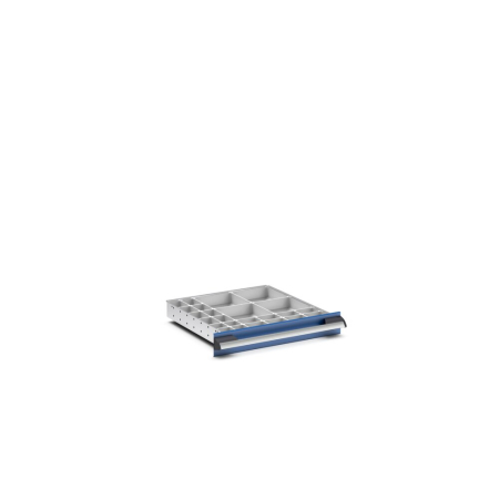 cubio plastic box divider kit 24 compartment - WxDxH: 525x525x75mm - plastic / RAL 7035
