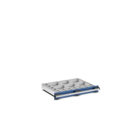 cubio plastic box divider kit 24 compartment - WxDxH: 650x525x75mm - plastic / RAL 7035