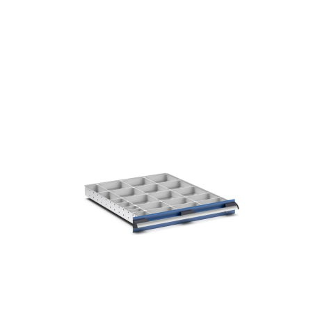 cubio plastic box divider kit 22 compartment - WxDxH: 650x750x75mm - plastic / RAL 7035