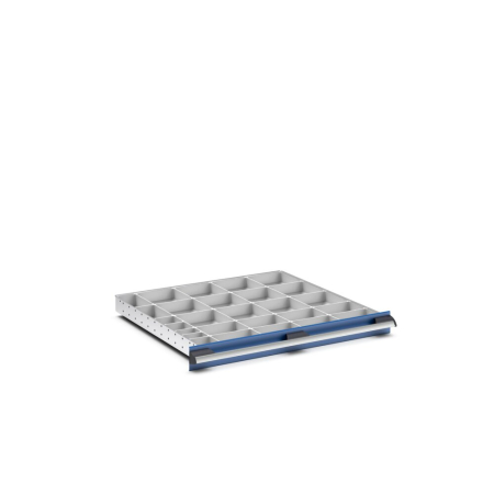 cubio plastic box divider kit 27 compartment - WxDxH: 800x750x75mm - plastic / RAL 7035