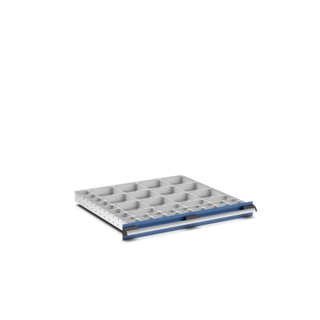 cubio plastic box divider kit 41 compartment - WxDxH: 800x750x75mm - plastic / RAL 7035