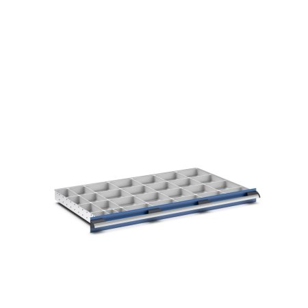 cubio plastic box divider kit 29 compartment - WxDxH: 1050x650x75mm - plastic / RAL 7035