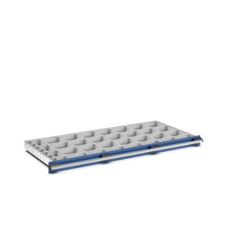 cubio plastic box divider kit 39 compartment - WxDxH: 1300x650x75mm - plastic / RAL 7035