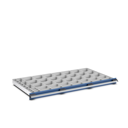 cubio plastic box divider kit 50 compartment - WxDxH: 1300x750x75mm - plastic / RAL 7035