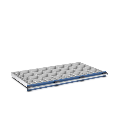 cubio plastic box divider kit 71 compartment - WxDxH: 1300x750x75mm - plastic / RAL 7035