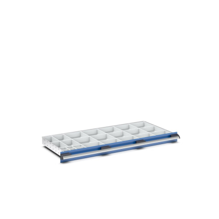 cubio plastic box divider kit 25 compartment - WxDxH: 1050x525x75mm - plastic / RAL 7035