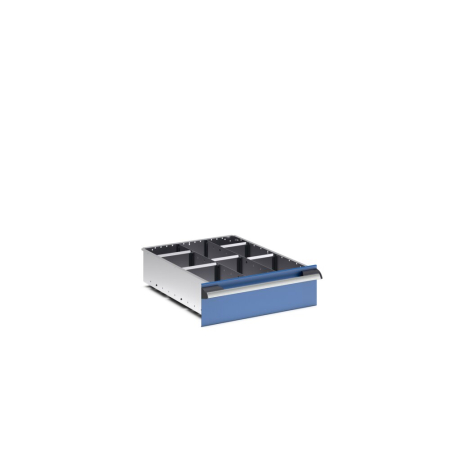 cubio adjustable metal divider kit 8 compartment - WxDxH: 525x650x150mm - galvanised steel